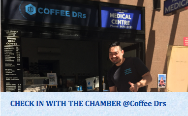 Check in with the Hornsby Chamber - Coffee Drs